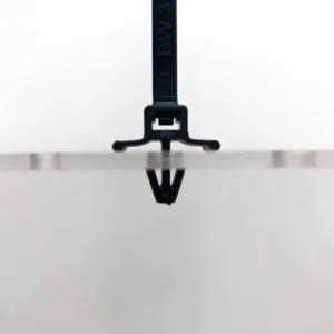 CHINEE 1 Piece Push Mount Cable Ties with Arrowhead and Wings for 6.4mm Panels with 2.0 3.2mm Thickness
