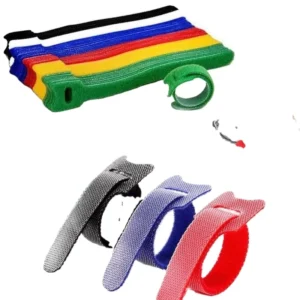 CHINEE 100 PCS Releasable Cable Ties Plastics Fastening Reusable Cable Tie Straps Nylon Loop Wrap Zip Bundle Bandage Tie Colo