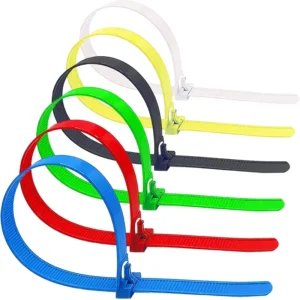 CHINEE 100 Pcs Reusable Self-Locking Nylon Zip Ties 50 Lbs Tensile Strength for Garden Home Office & Workshop