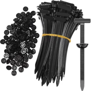 CHINEE 100 Pcs Universal Reusable Releasable Cable Ties UV Resistant for Cars & Daily Repair Bumper Clips