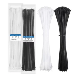 CHINEE 100 pack Nylon Cable Zip Ties 4.8*450mm 19.6 inch Self Locking 50LB Tensile Strength CE Certified ROHS Certified