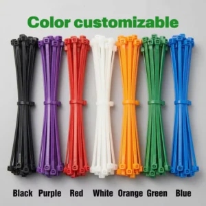 CHINEE 100pcs Custom Self Locking Nylon 66 Zip Ties Approved for Automotive Electrical Hardware Cable Management