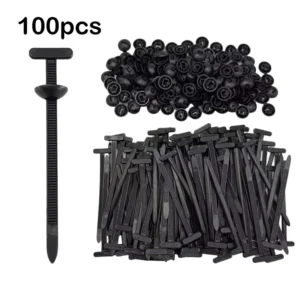 CHINEE 100pcs Heavy Duty Self Locking Nylon Cable Ties Black Plastic Zip Ties High Strength UV Resistant Fasteners Plastic Crafts