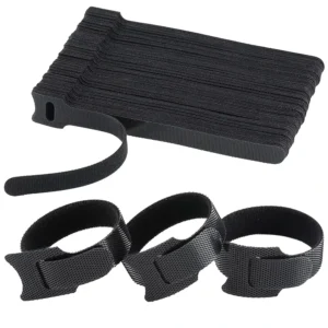 CHINEE 100pcs Releasable Cable Organizer Ties Mouse Earphones Wire Management Nylon Cable Ties Reusable Loop Hoop Tape Straps Tie