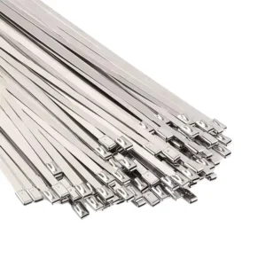 CHINEE 100pcs SS304 7.9*400mm Ball Lock Eco Friendly Heavy Duty Stainless Steel Cable Tie 250mm Length 12mm Width Self Locking Zip Tie