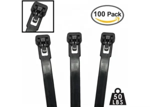 CHINEE 11.8inch Reusable Heavy Duty Nylon Cable Ties 50 lb Reusable Tie Straps