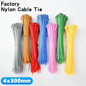 CHINEE 12 Inch Self Locking Nylon Cable Ties 18lbs 100pcs Plastic Zip Ties 300*3.6mm Cable Tie Wraps for Indoor & Outdoor Use