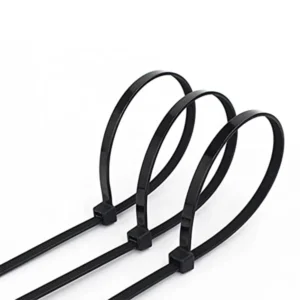 CHINEE 15inch White Black Tie Cable Ties Nylon Cable Management Product 4.8*380mm Plastic Zip Ties 50lbs Kable