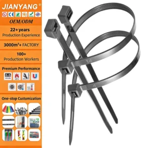 CHINEE 2.5*150 Nylon Black White Thickened Self Locking Plastic Large Cable Ties Source Manufacturer Stock