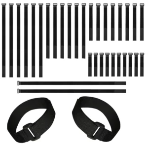 CHINEE 20 30mm Width Reusable Extend Securing Buckle Strap Fastening Cable Strap Adjustable Nylon Hook and Loop Cable Tie Down Strap