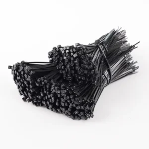 CHINEE 200 Pack Cable Ties Black Electrical Industry Heavy Duty Nylon Cable Ties for Cable Management Home Garden Office and DIY