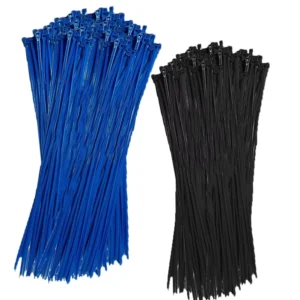 CHINEE 200mm Tie Wraps UV Resistant Hook and Loop Ties Self Locking Plastic Heavy Duty Cable Zip Nylon 66 Cable Tie