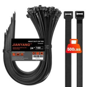 CHINEE 24-inch High-tensile Strength Heavy-duty Double-sided Toothed Cable Ties Are Used in Industry and Infrastructure