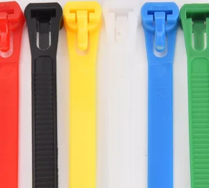 CHINEE 3.6*200 Adjustable Release Cable Ties Colored Flexible Fastening Straps