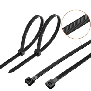 CHINEE 300*7.6mm Zip Ties Heavy Duty 12 Inch V Shaped Toothed Double Sided With 200 LBS Tensile Strength Self Locking Nylon Cable Ties