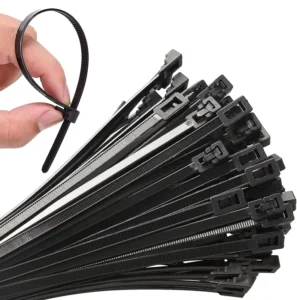 CHINEE 300mm Releaseable Direct Fastener Nylon Zip Wraps 8inch Reusable Zip Ties 12 Inch Tie Wrap Removable Zip Ties Plastic Cable Ties