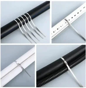 CHINEE 304 Stainless Steel Cable Ties, Self-Locking Cable Ties, Heavy-Duty Metal Cable Ties