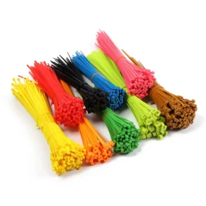 CHINEE 4*300mm Zipper Labels Resist Black. Blue Yellow White Orange Plastic Nylon Cable 66 Tie