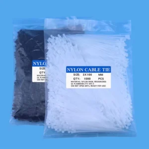 CHINEE 4 Inch Miniature Nylon Cable Ties 1.8*100mm White Black PA66 Plastic Tie Straps 11lbs Indoor Outdoor Self locking Zip Tie Wraps
