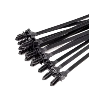CHINEE 4.6x210mm High Quality Auto Parts Push Mount Cable Tie Nylon 66 Black Wire Harness Zip Tie Fir Tree Mount Cable Tie