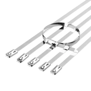 CHINEE 4.6x700mm Stainless Steel Cable Ties Heavy Duty Corrosion Resistant Metal Zip Ties for Industrial Outdoor Use