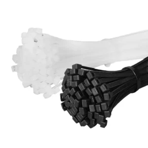 CHINEE 4.8*100mm Heavy Duty Nylon Self Locking Cable Ties Black & White Zip Tie Plastic Wire Fastener Factory Direct Supply