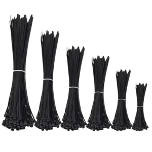 CHINEE 4.8*300MM Self Locking Nylon Cable Tie Black White ROHS Certified 50LBS Tensile Strength