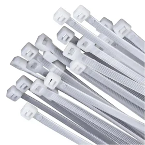CHINEE 4.8*500mm Large 20 Inch White Nylon Zip Ties Outdoor Use 100 Pcs Long Cable Ties Industrial 60 Pounds Tensile