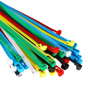 CHINEE 4.8mm* 200 mm Releasable Reusable Nylon Cable Tie Red yellow blue green black white
