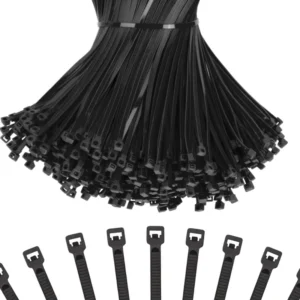 CHINEE 4.8x400mm Nylon Fabric Self Locking Zip Ties for Electrical Industrial Use Secure Wraps Temperature Resistant 50~+80 Wire