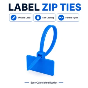 CHINEE 4x150mm Colored Nylon Marker Cable Ties Self Locking Labeling Zip Ties for Fiber Optic & Electrical Sorting