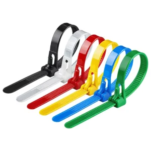 CHINEE 5*150*4.8mm Self Locking Plastic Releasable Nylon Cable Ties Multi Color Reusable for Industrial Home Automotive Wire Management