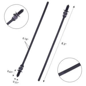 CHINEE 8.3″x0.18″ Nylon Push Wire Cable Ties Heavy Duty Nylon Push Mount Self Locking Resistant for Indoor Wire Tying
