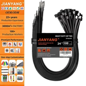 CHINEE 8.8*610mm Heavy duty Super Tensile Double sided Tooth Self locking Nylon Cable Ties with UL Type21 Certified