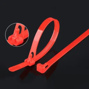 CHINEE 8x450mm Releasable Industrial Cable Ties CE ROHS Certified 7.6*450mm High Quality Reusable Nylon Zip Ties Adjustable Length 18″