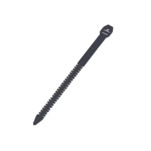 CHINEE 9*155MM Fish Bone Zip Ties Cable Tie Black and White Releasable Type