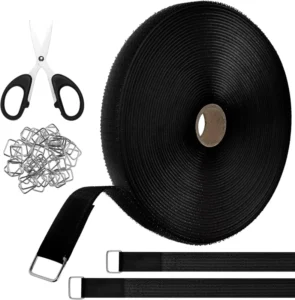 CHINEE Adjustable Nylon Cable Tie One-Sided Self-Adhesive Free Cut Buckle Heavy Duty Heat Resistant Black 5cm Soft Shoes Bags Garments