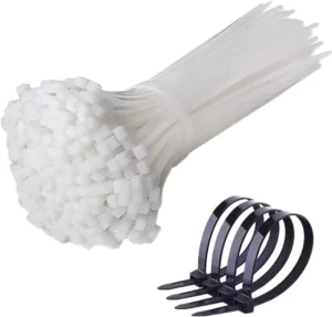 CHINEE Assorted Sizes Zip Ties 700 Pack Heavy Duty Nylon Cable Ties 4+6+8+10+12 Inch Length UV Resistant 40lbs Plastic Wire Ties 300mm