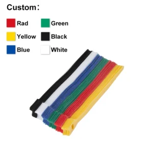 CHINEE Back to Back Hook and Loop Cable Ties Strap Fastener Colorful Reusable Cable Ties