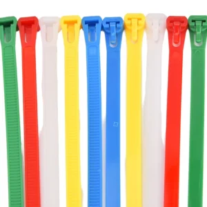 CHINEE Bag of 100 Colorful Multi Function Reusable PA66 Nylon Cable Ties Releasable Nylon 66 Material 100pcs Bag