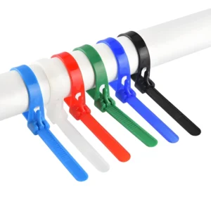 CHINEE Bag of 100pcs Colorful Multi Function 8x300mm Reusable Nylon Cable Ties 7.6*300mm Releasable Zip Ties Length 12″
