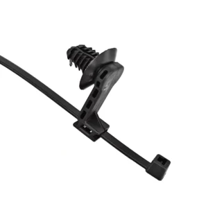 CHINEE Best Quality Black Automotive Cable Ties Multi Purpose Fire Retardant Nylon Cable Ties Threaded Mushroom Head Stud Cable Tie