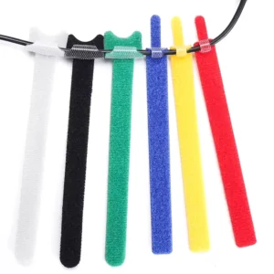 CHINEE Black 50 Pack Straps Adjustable Releasable Extension Hook and Loop Tidy Wraps for Usb Ethernet Printers Velcroes Cable Ties