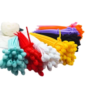CHINEE Black Silicone Releasable Cable Ties and Organizers for Data Cables