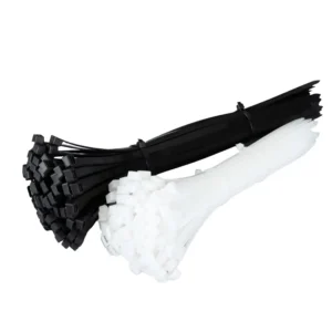 CHINEE Black White 2 Color Self Locking PA66 Nylon Cable Ties UV Resistant Heavy Duty Plastic Zip for Electrical Automotive Industrial
