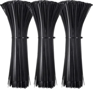 CHINEE Cable Zip Ties Heavy Duty 16 Inch Premium Plastic Wire Ties Self Locking Black Nylon Tie Wraps