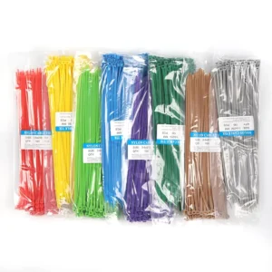 CHINEE Colored Nylon Cable Ties 3.6x250mm Self-Locking Plastic Zip Ties Multi-Color Assortment for Cable Management 100pcs Bag