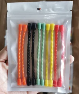 CHINEE Colorful 100mm Long Twist Silicone Releasable Electrical Cable Ties 10 Pack for Easy Efficient Organization