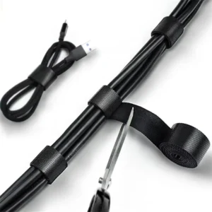 CHINEE Custom 1.5M Reusable Portable Nylon USB Cable Organizer USB Wire DIY Free Cutting Winder Mouse Earphone Wire Organizer