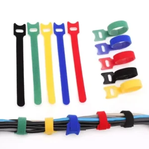 CHINEE Custom Logo Hook and Loop Fastener Tape Eco Friendly Nylon 66 100mm 150mm Length Reusable Cable Ties Velcro